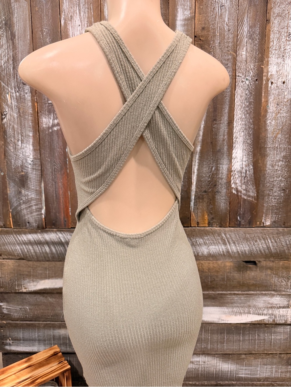 Aritzia Ribbed Halter Mini Dress - Picture 3 of 4